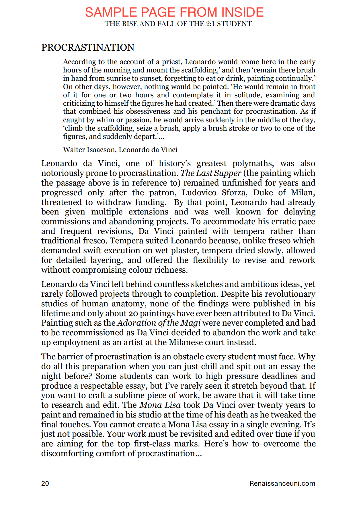 THE RISE AND FALL OF THE 2:1 STUDENT